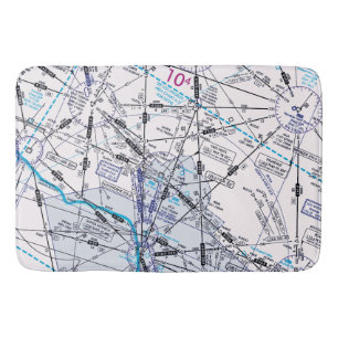Aviation Chart Bath Mat