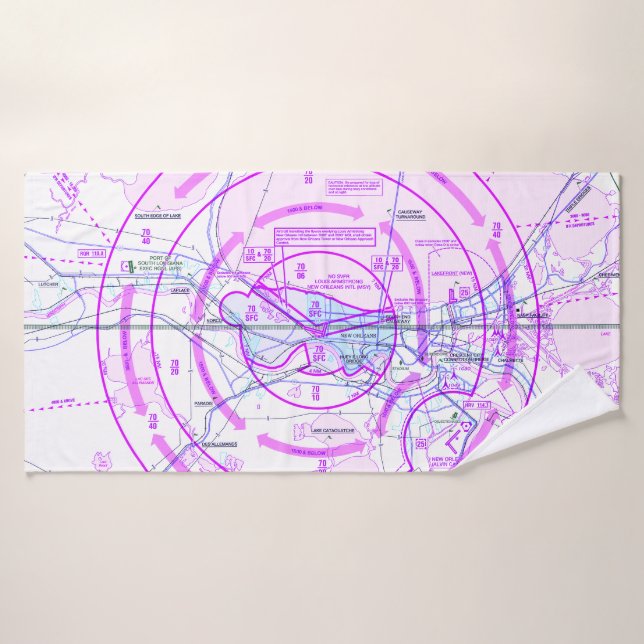 Aviation Chart  Bath Towel (Bath Towel)