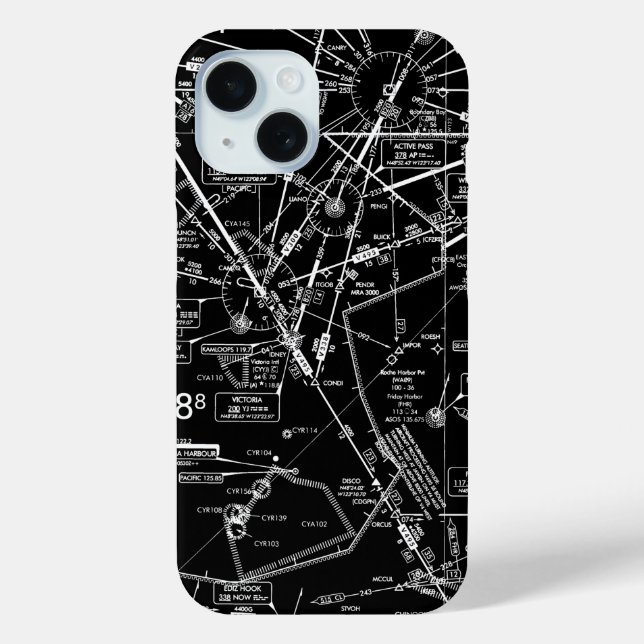 Aviation Chart Case-Mate iPhone Case (Back)