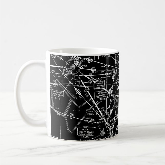 Aviation Chart Coffee Mug (Left)