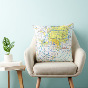 Aviation Chart Cushion