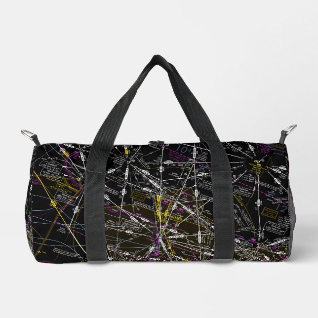 Aviation Chart Duffle Bag (Front)