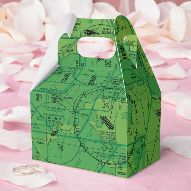 Aviation Chart Favour Box (Wedding)