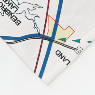 Aviation chart fleece blanket