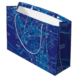 Aviation Chart Large Gift Bag