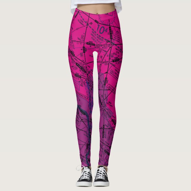Aviation Chart Leggings (Front)
