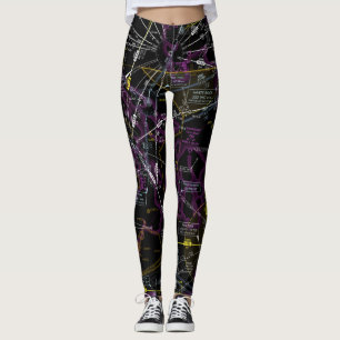 Aviation Chart Leggings