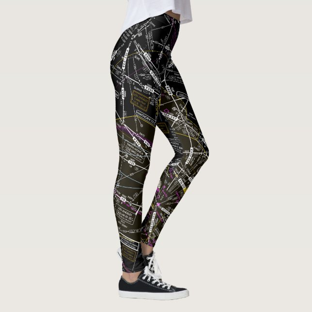 Aviation Chart Leggings (Right)