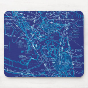 Aviation Chart Mouse Mat