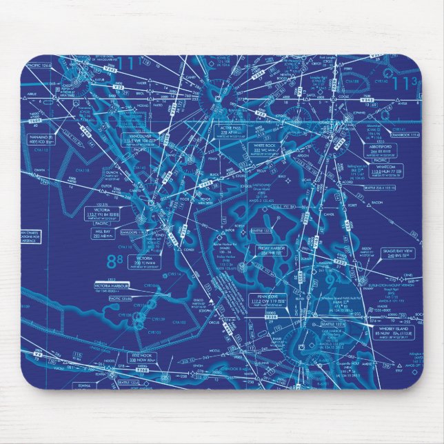 Aviation Chart Mouse Mat (Front)