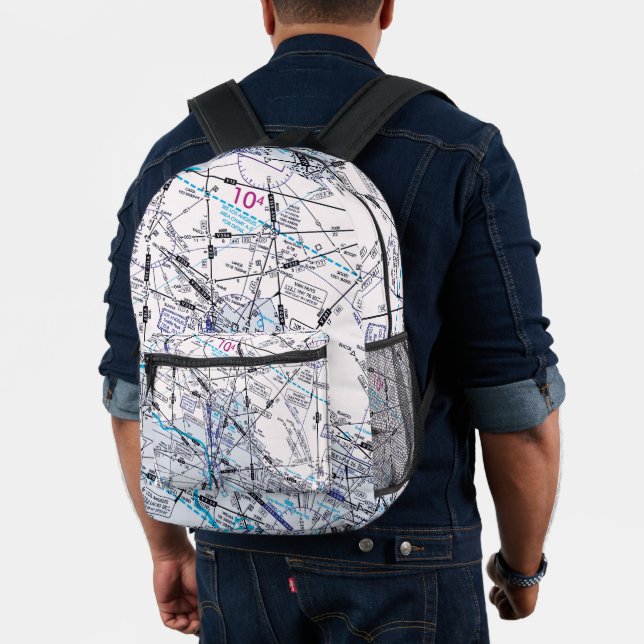 Aviation Chart Printed Backpack (Insitu (Model))