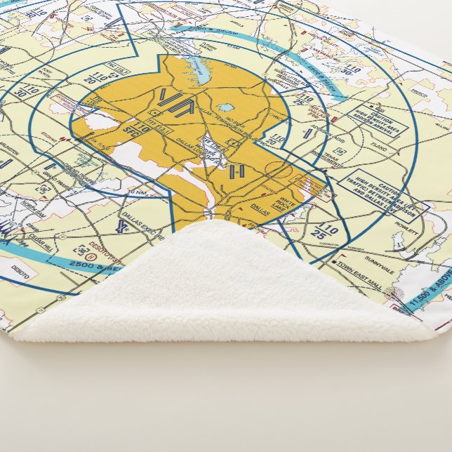 Aviation Chart Sherpa Blanket (3/4)