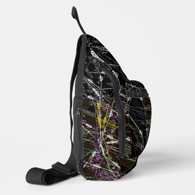 Aviation Chart  Sling Bag (Left)