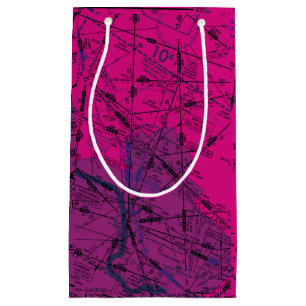 Aviation Chart Small Gift Bag