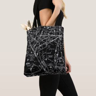 Aviation Chart Tote Bag