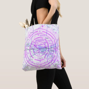Aviation Chart Tote Bag
