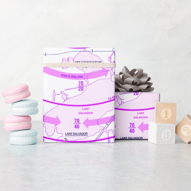 Aviation Chart Wrapping Paper (Baby Shower)