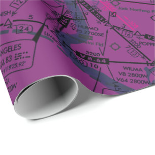 Aviation Chart Wrapping Paper