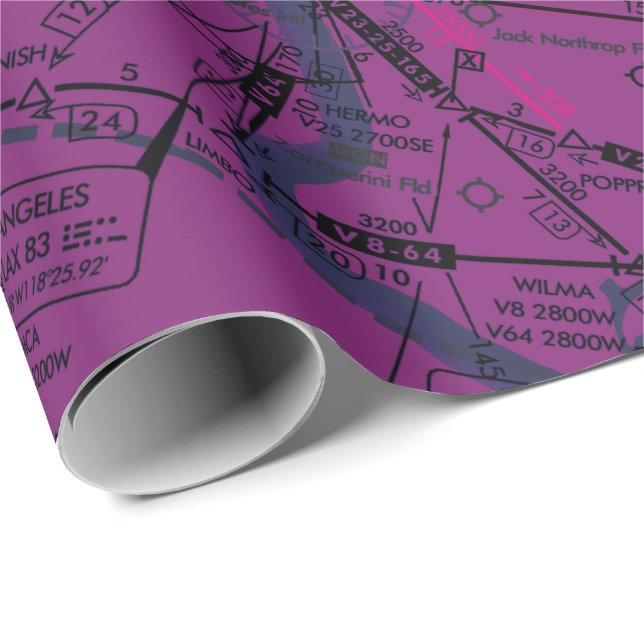 Aviation Chart Wrapping Paper (Roll Corner)