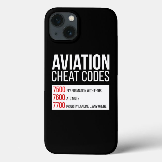 Aviation Cheat Codes Funny For Pilots And Atc Case-Mate iPhone Case (Back)