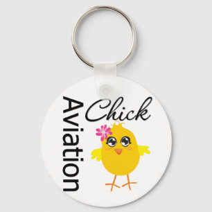 Aviation Chick Key Ring