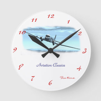 Aviation Classics Round Clock