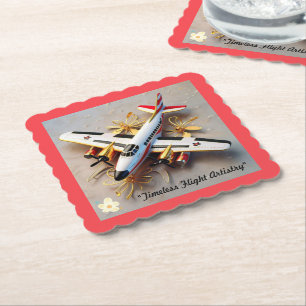 "Aviation Design Art" Paper Coaster