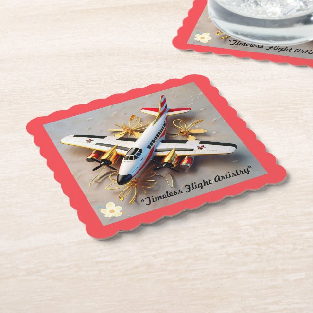 "Aviation Design Art" Paper Coaster (Angled)