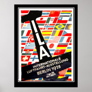 Aviation Exhibition Berlin 1928 Vintage poster
