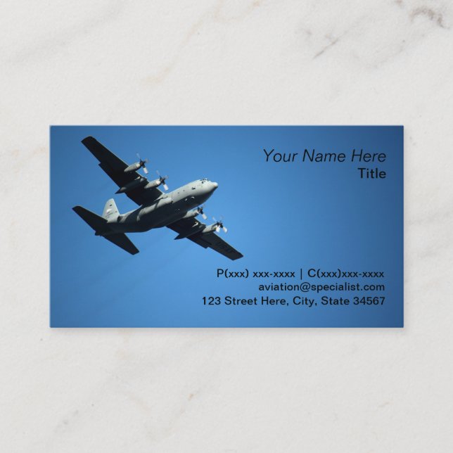 Aviation expert business card (Front)