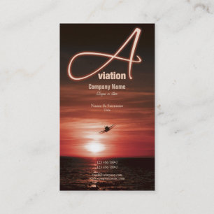 Aviation flying business marketing card