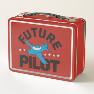 Aviation for Kids Flying High Future Pilots Metal Lunch Box