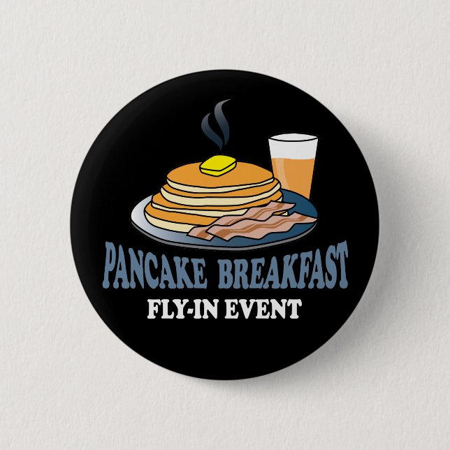 Aviation Fundraiser Fly-In Event 6 Cm Round Badge (Front)