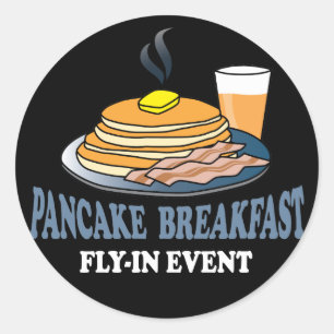 Aviation Fundraiser Fly-In Event Classic Round Sticker