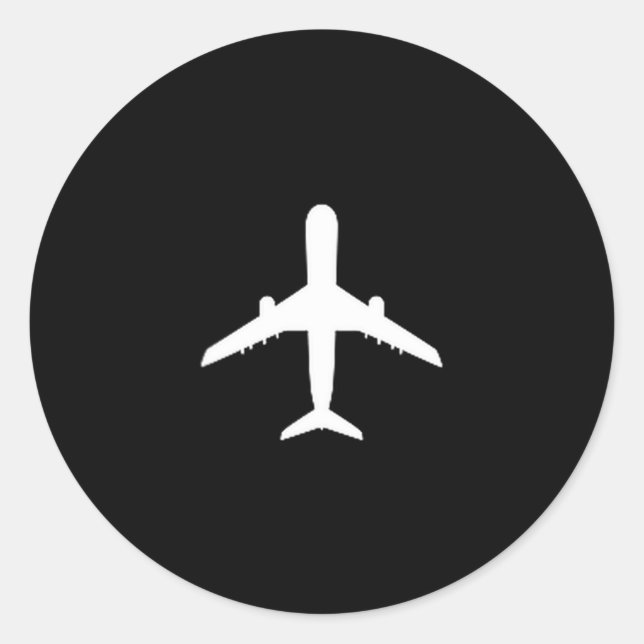 Aviation Geek Airplane Pilot Dad Classic Round Sticker (Front)