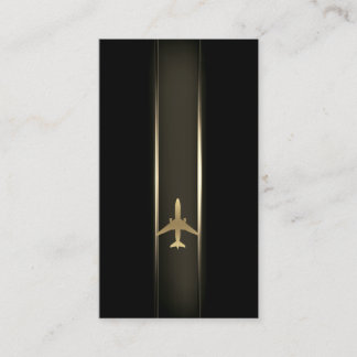 Aviation Gold Aeroplane Business Card