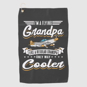 Aviation Grandpa Only Cooler Gag Golf Towel