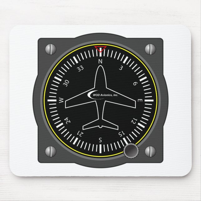 Aviation Heading Gauge Mouse Mat (Front)