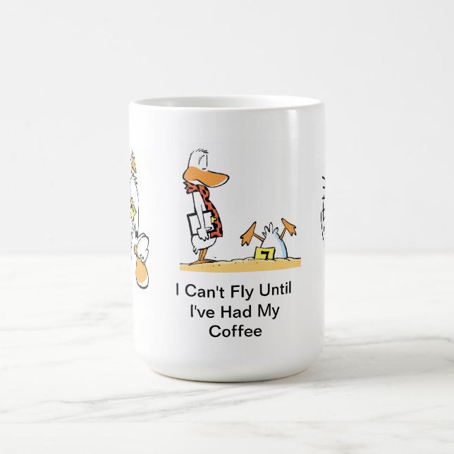 Aviation Humour Coffee Cartoon Mug (Center)