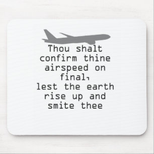 Aviation Humour Commandment Mouse Mat