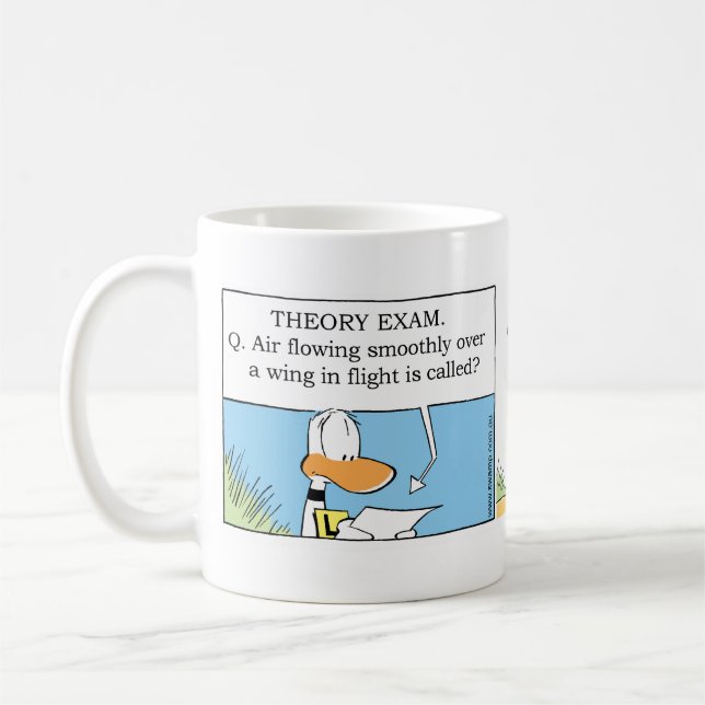 Aviation Humour Flight Exam Mug (Left)