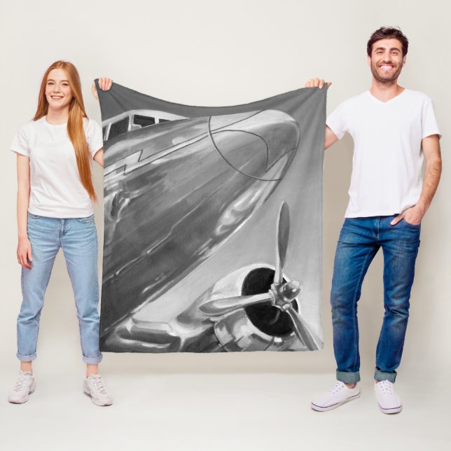 Aviation Icon: Up-Close View Fleece Blanket (In Situ)