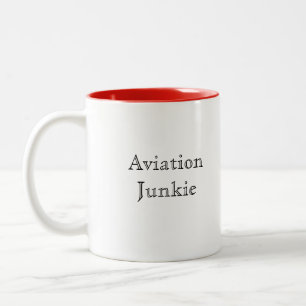 Aviation Junkie Two-Tone Coffee Mug