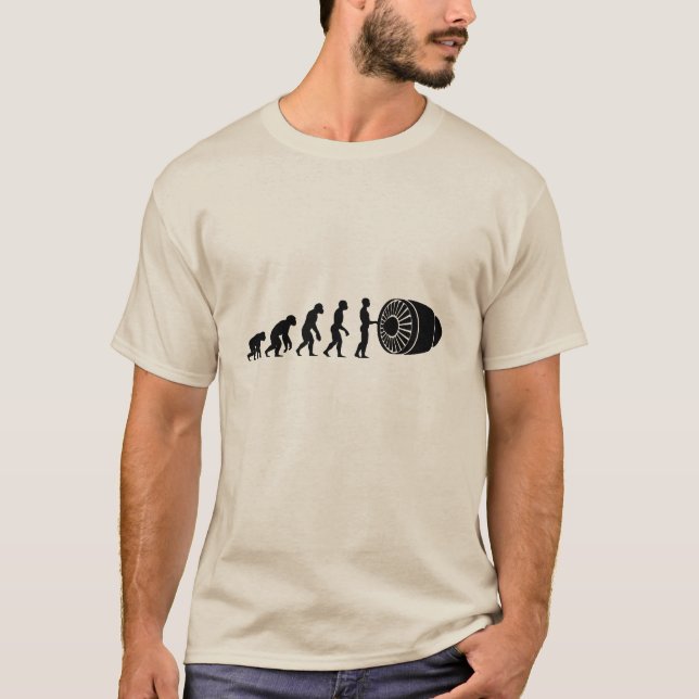 Aviation Mechanic Evolution T-Shirt (Front)