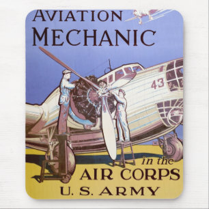 Aviation Mechanic Mouse Mat