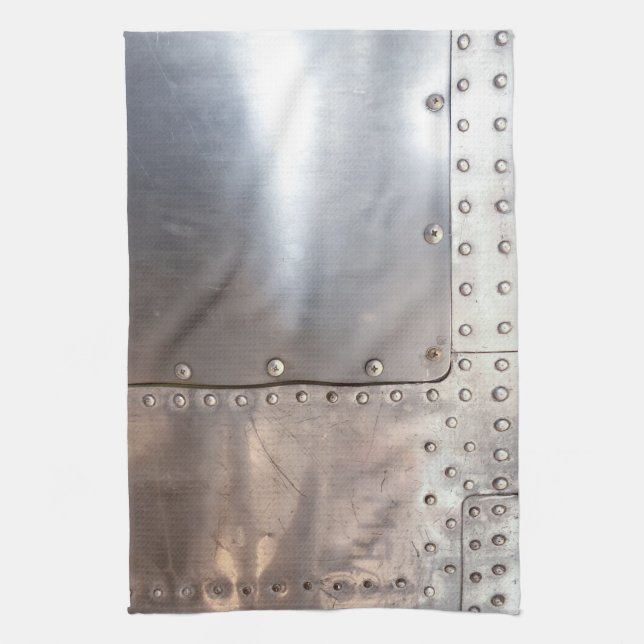 Aviation Metal is Riveting Tea Towel (Vertical)
