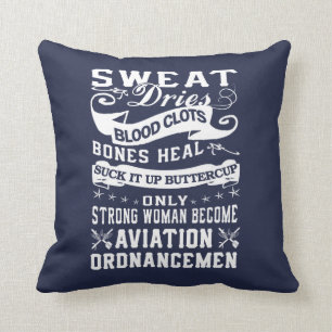 Aviation Ordnanceman Woman Cushion