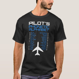 Aviation Phonetic Code with Aircraft Symbol T-Shirt