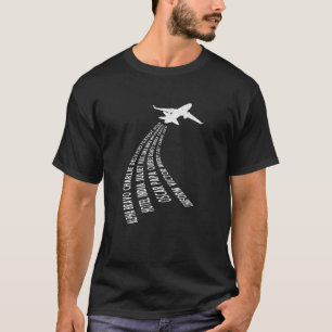 Aviation Pilot Aeroplane Phonetic Alphabet Wordclo T-Shirt