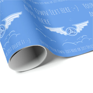 Aviation. Pilot, Aircraft, Airforce Gift Template Wrapping Paper